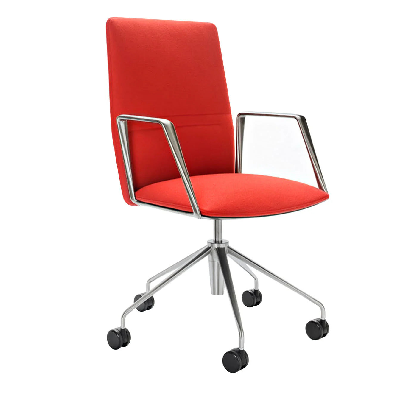 Tecno Spa - Vela Bürostuhl mit hoher Lehne in Leder von Lievore Altherr Molina