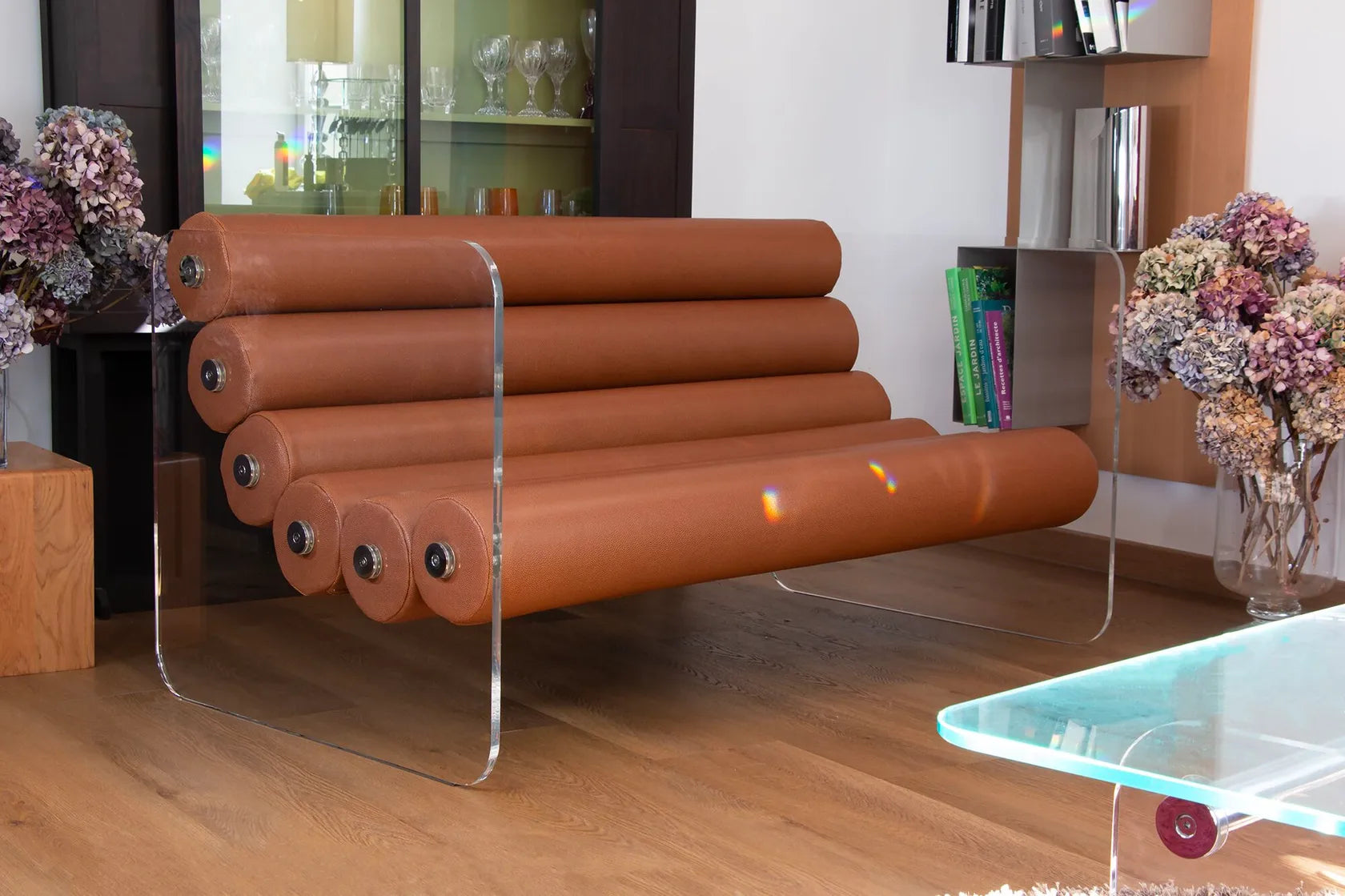 Kuumo - 2-Sitzer Sofa aus veganem Leder MW02 BROWN