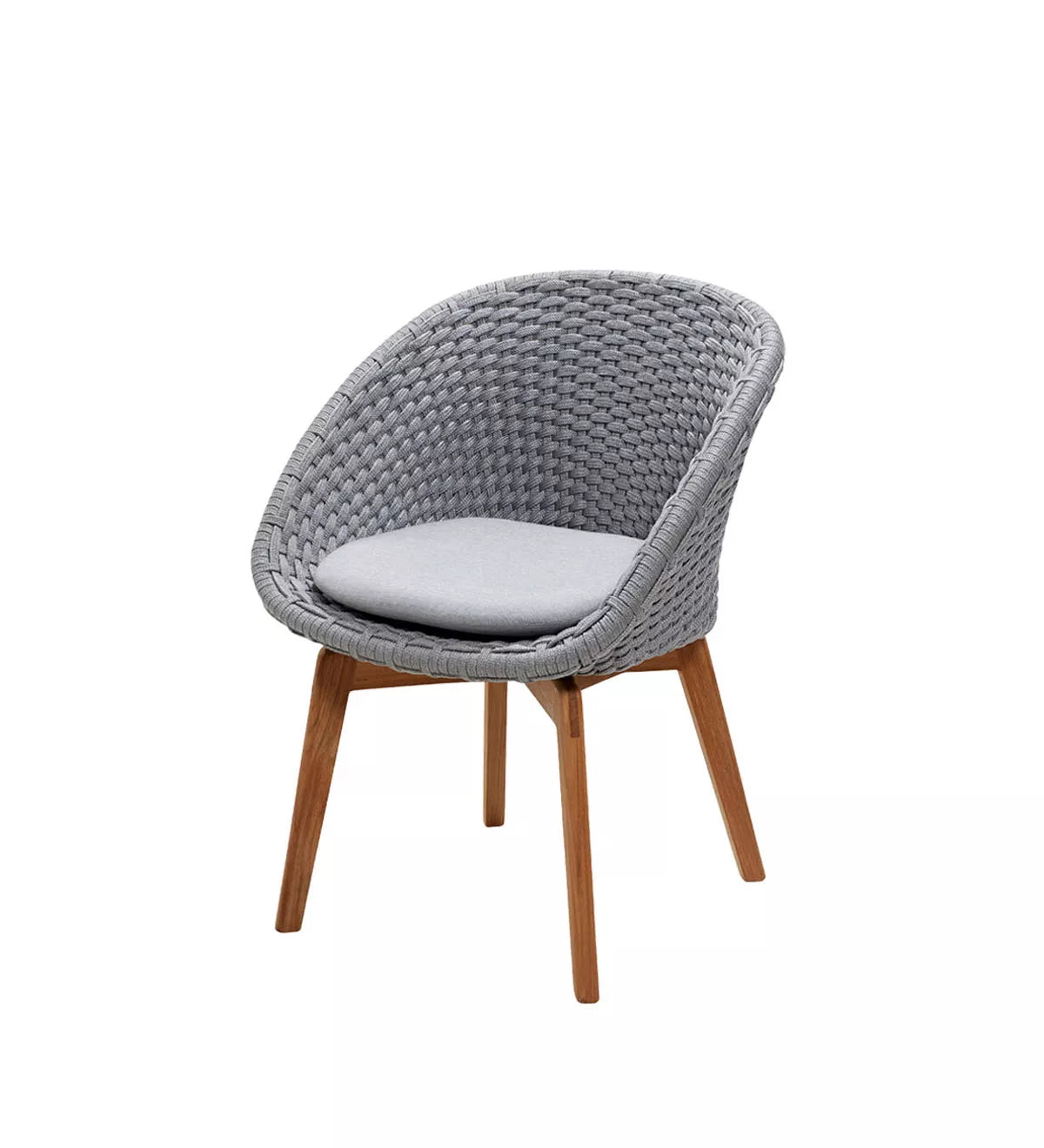 Cane-line - Peacock Soft Rope Gartenstuhl Hellgrau