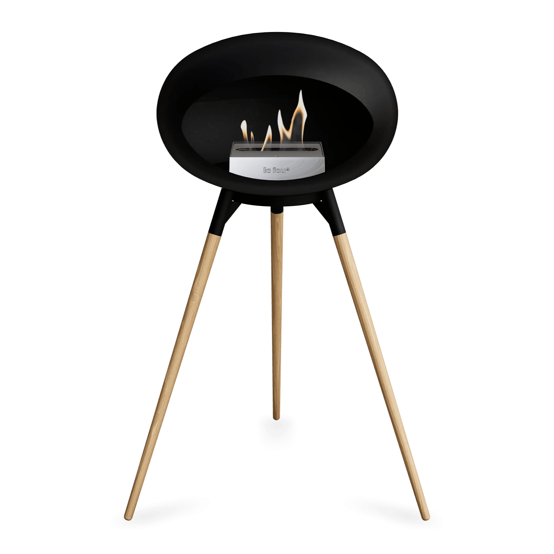 Le Feu - Chimenea de alta bioetanol con madera negra