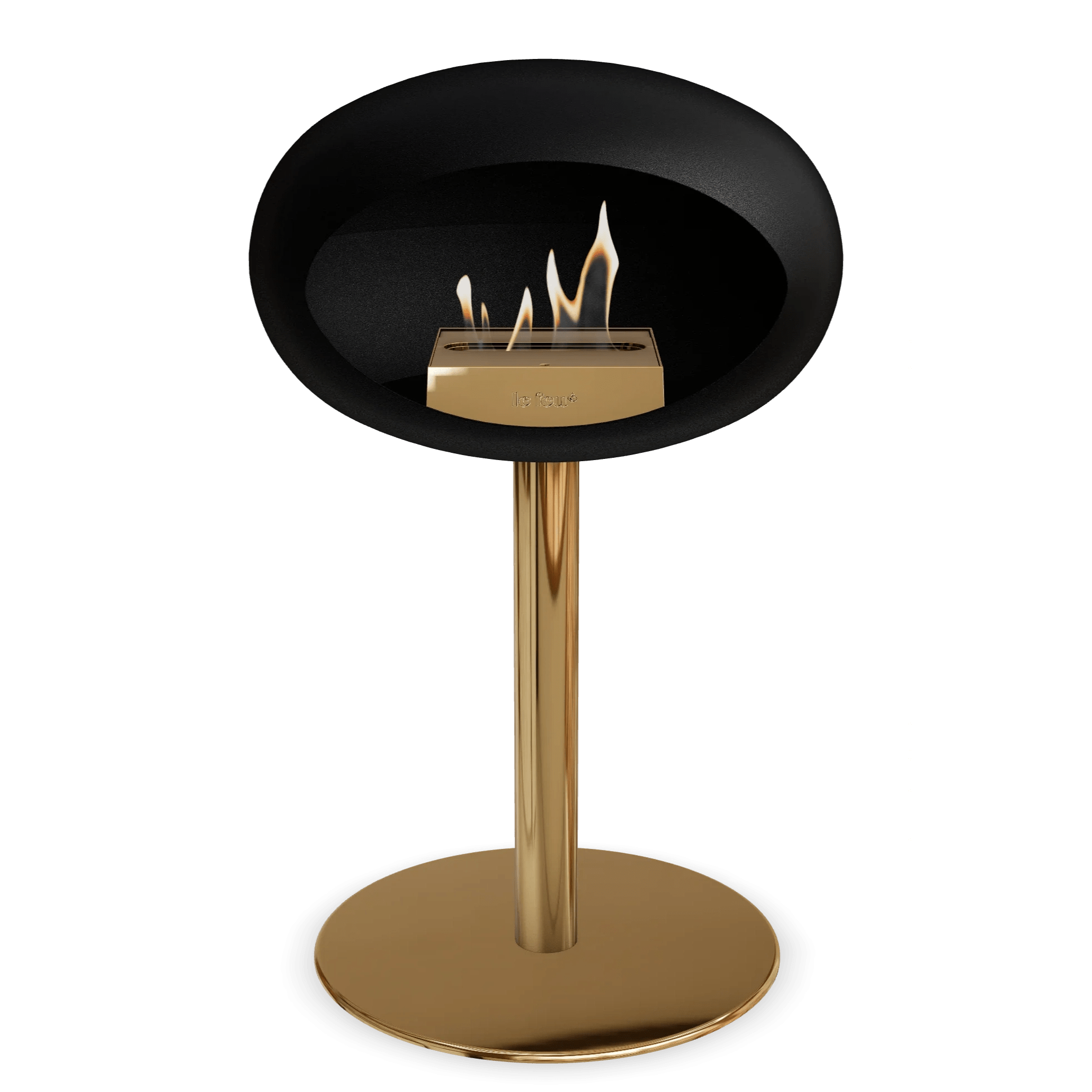 Le Feu - Chimenea de bajo bioetanol de acero negro pulido