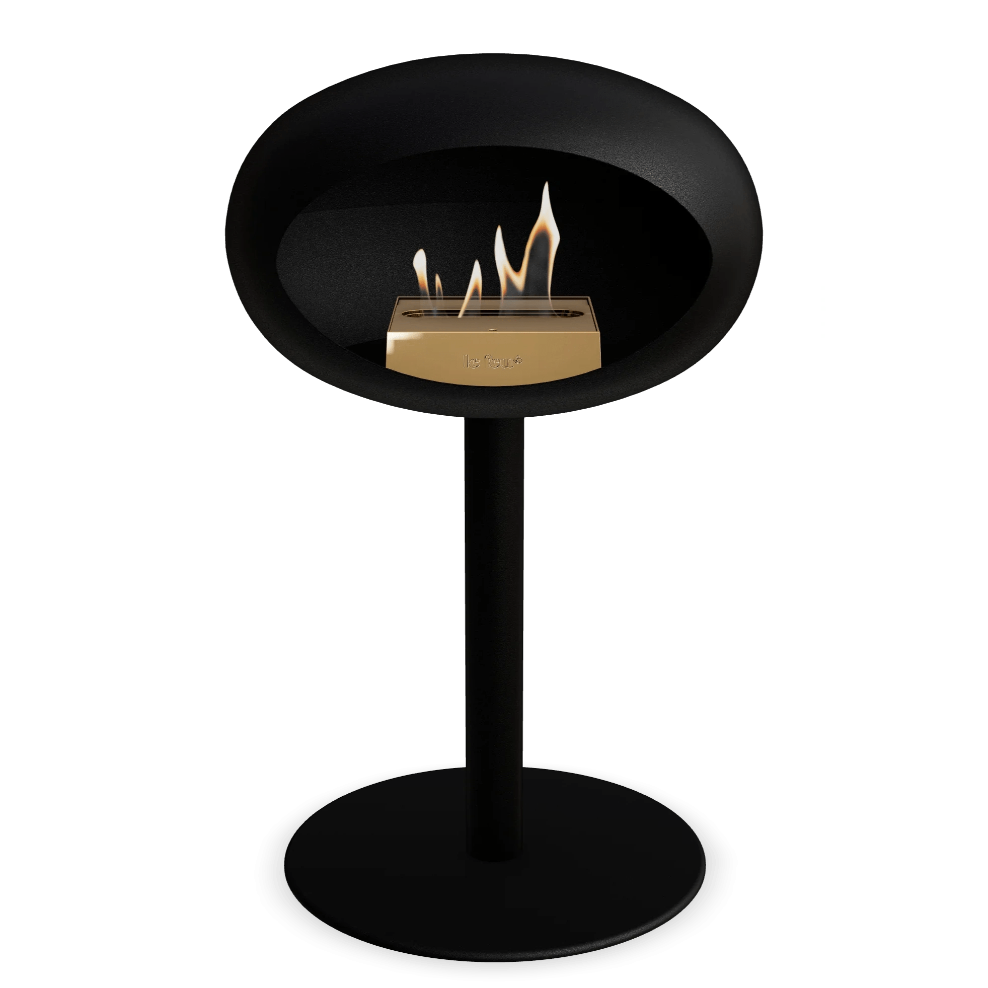 Le Feu - Chimenea de bajo bioetanol de acero negro pulido