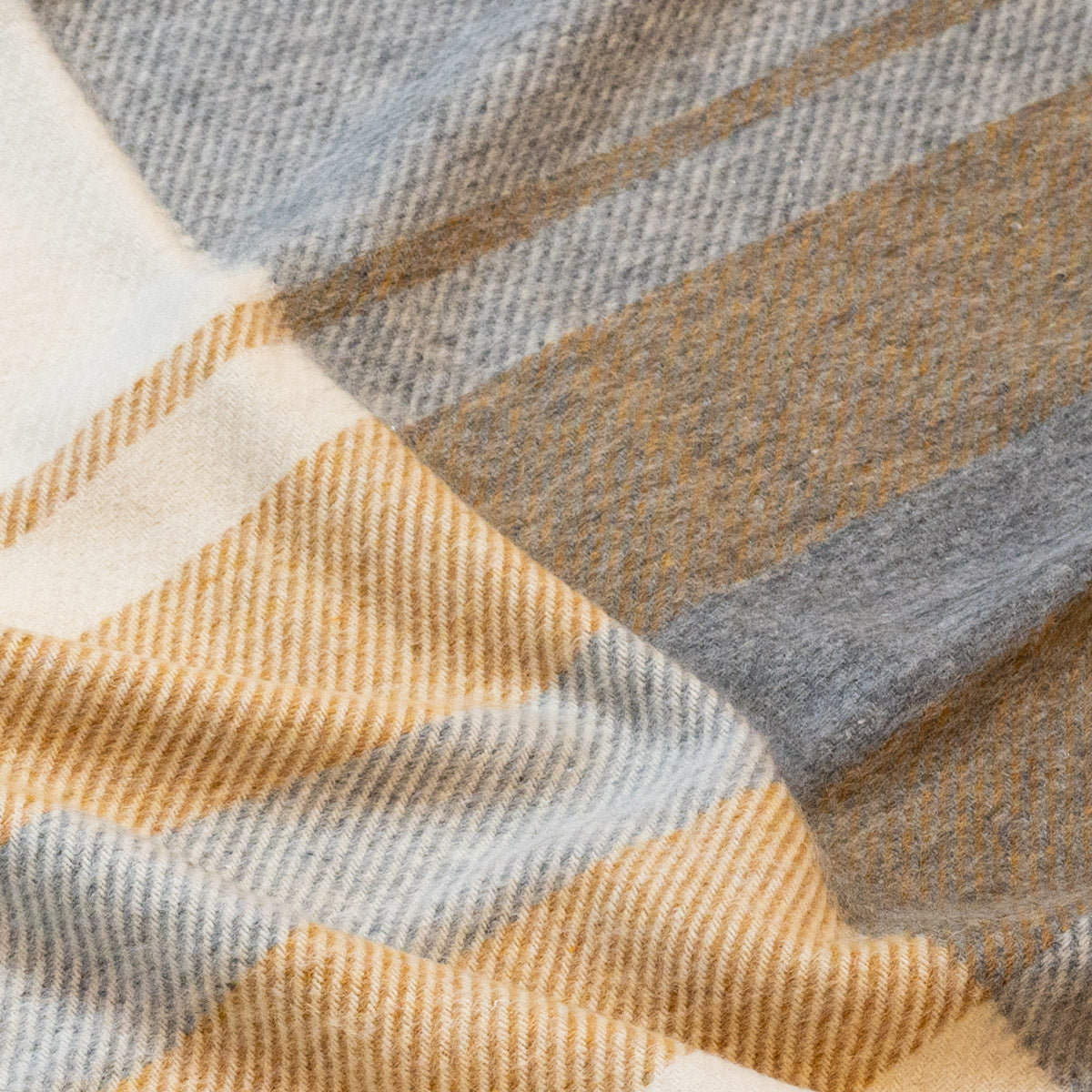 Manta de lana de alpaca natural - Tartan clásico