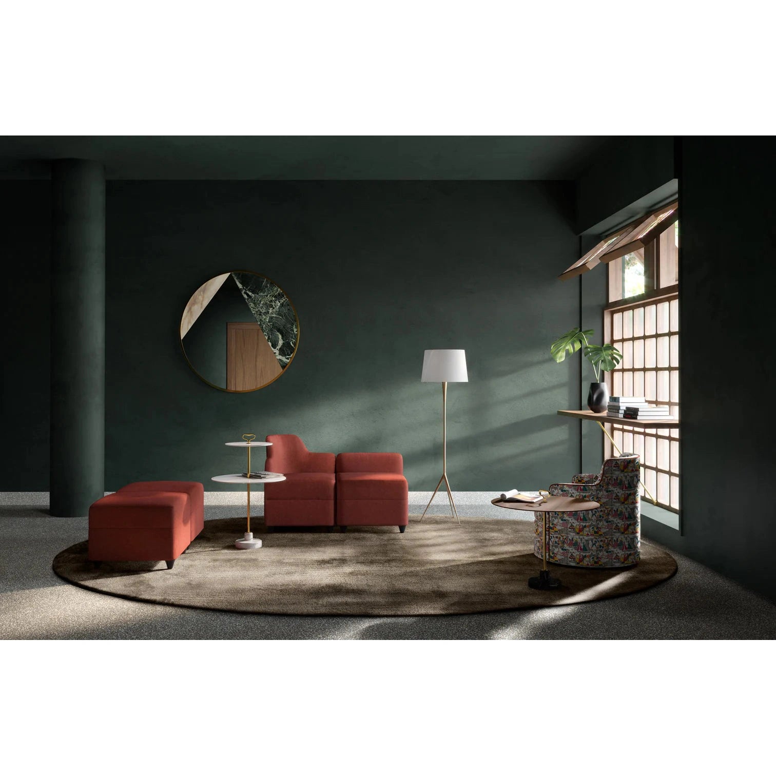 Tato - Angolo Pouf Corrado Corradi Dell'Acqua with Backrest