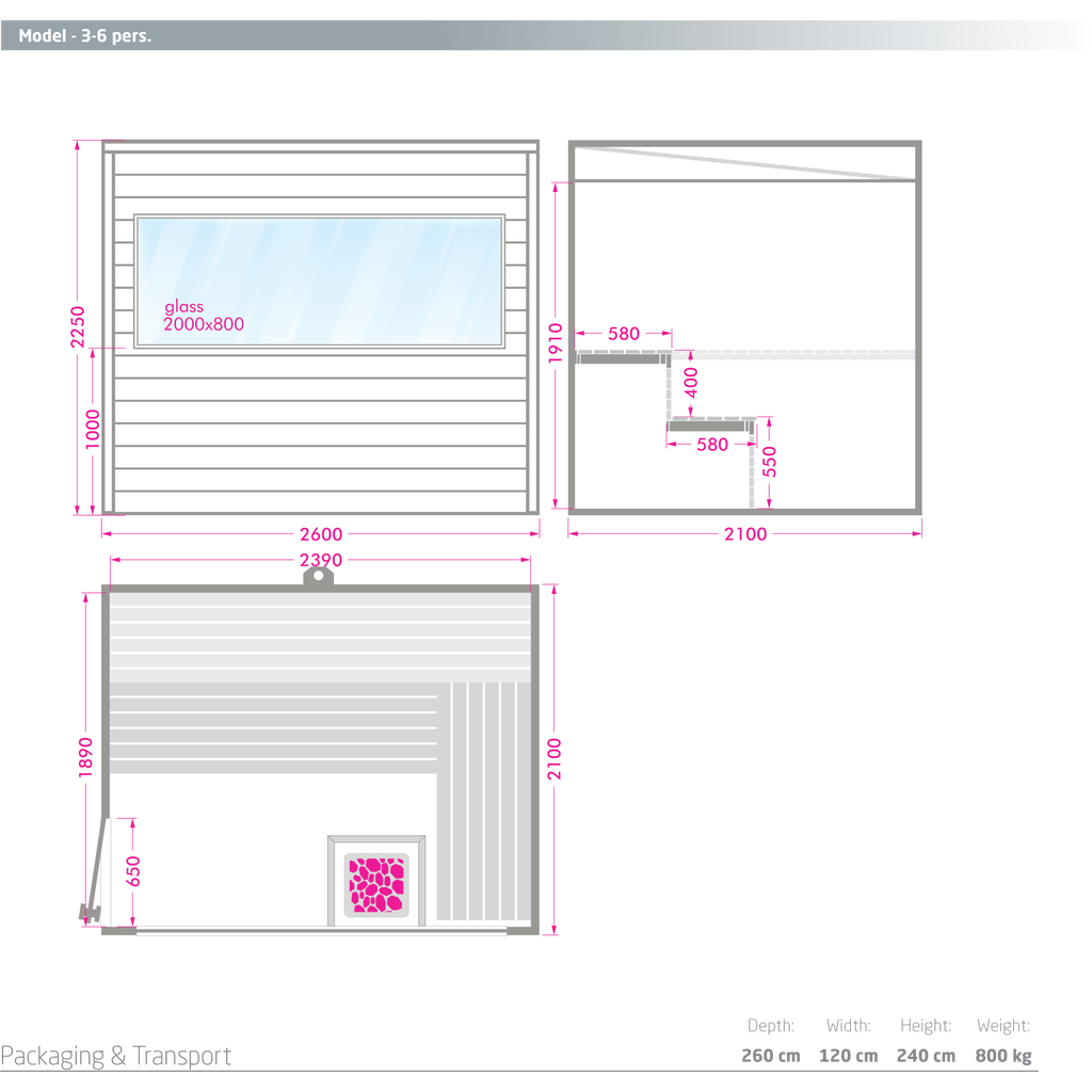   - Alpha Wellness - Sauna extérieure Chaleur                              