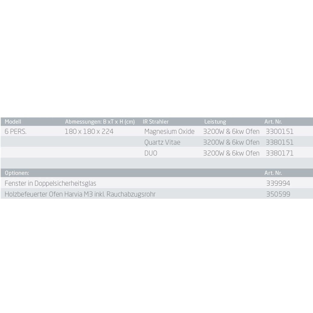   - Alpha Wellness - Outdoor-Sauna Chaleur Combi                              