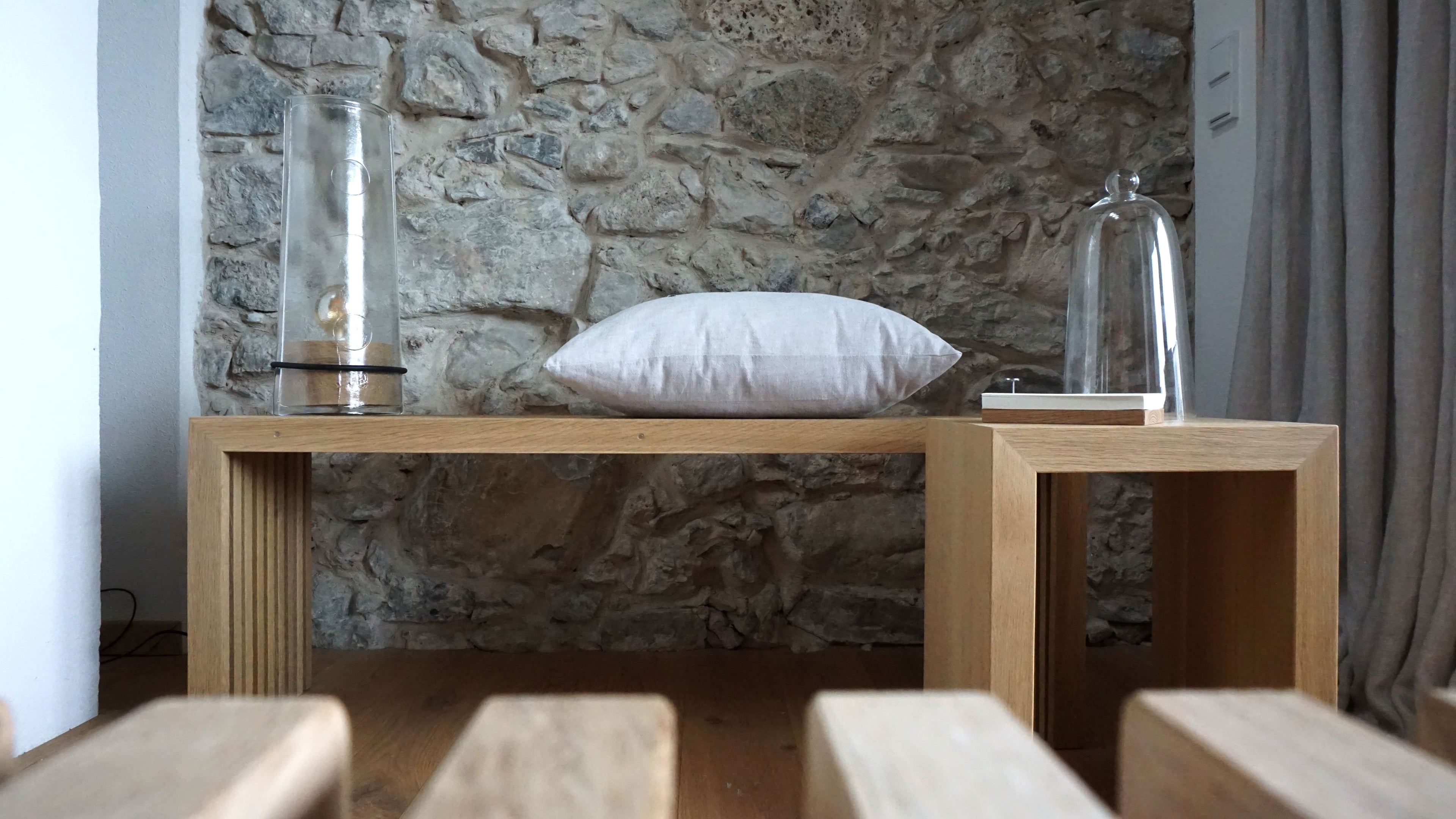 Progettazione della stanza - Listelli in quercia da panchina 100 cm