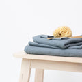 Honeycomb Fine Waffle Towel - Blue Fog
