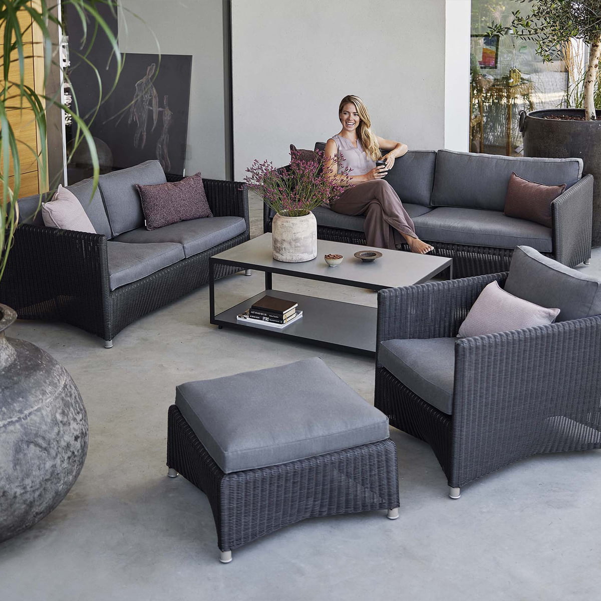 Cane-line - Diamond Outdoor Hocker