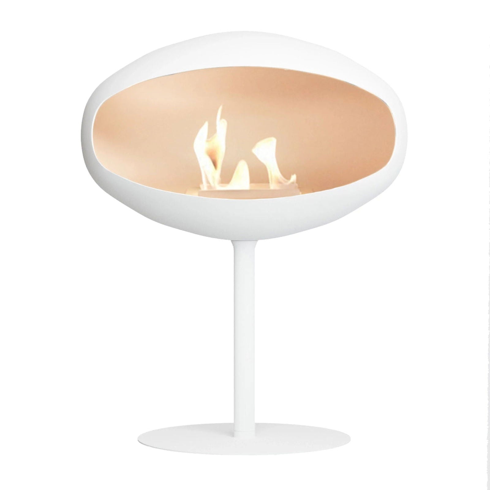   - Cocoon Fires - Pedestal Ethanol-Estufa blanca                              