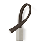 Contardi - Foco flexible AP de níquel / cuero L.600