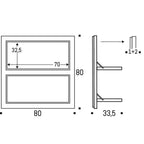 Ambivalenz - Fläpps Regal 80x80-2 Weiss