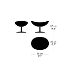 Fritz Hansen - Eierstoel Voetenstoel Leer