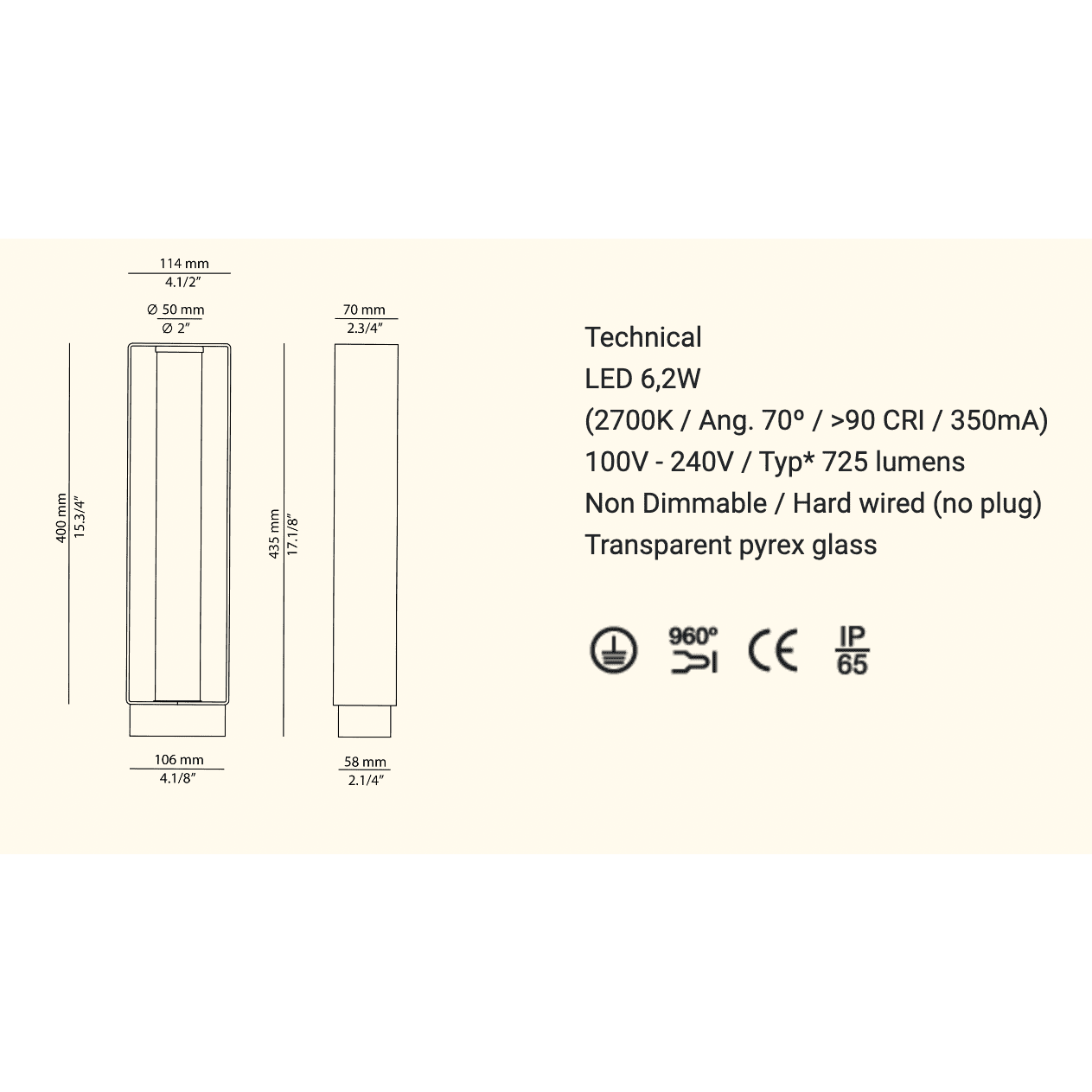   - Estiluz - Lampada da esterno Frame P-4056X                              
