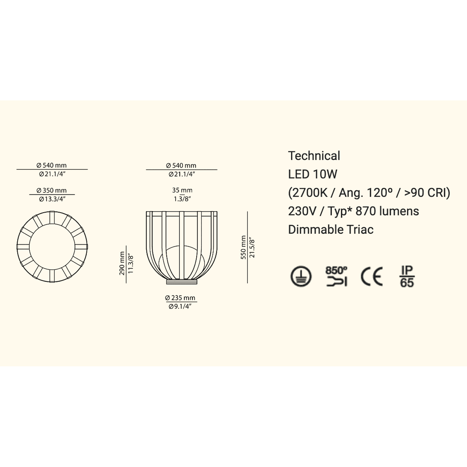   - Estiluz - Stehleuchte Bols P-4028X inkl. Tablett                              