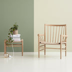 FDB Møbler - Fauteuil lounge J82 en chêne mat laqué