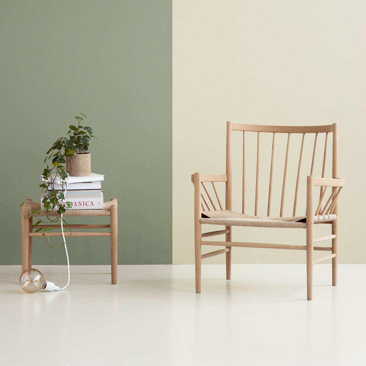 FDB Møbler - J82 Lounge Stuhl Eiche matt lackiert