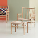 FDB Møbler - Fauteuil lounge J82 en chêne mat laqué