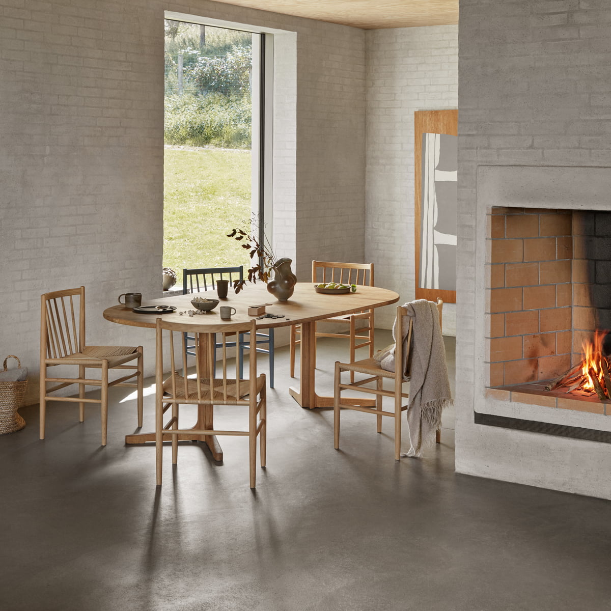 FDB Møbler - C69E eettafel + 2 extra borden