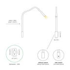 Contardi - Foco flexible de acero AP L.600