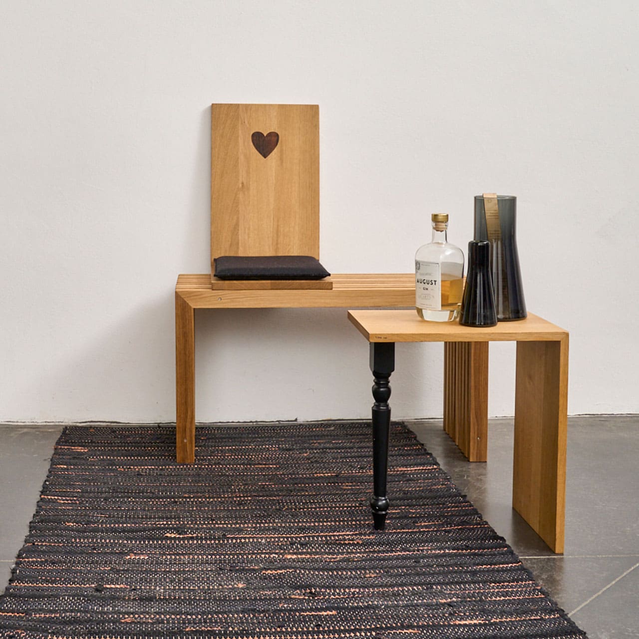 Interior design - schienale per panca a listelli