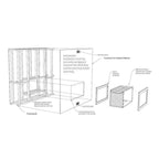   - Icon Fires - Slimline 1350 Caminetto a tunnel                              