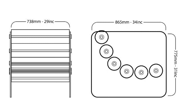 Kuumo - Buitenarmleuningen MW02 Wit