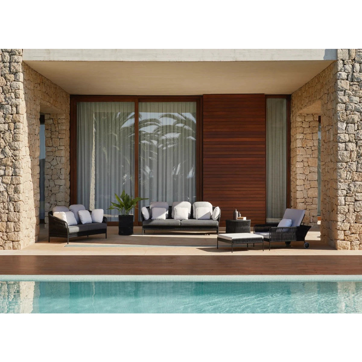 Point - Weave lounge chair with optional ottoman