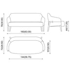 Piaval - 2-Seater Sofa Trench Leather