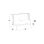 Roberti - Charme 2-Sitzer Sofa