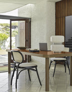 GTV Thonet - Säule Esstisch Canaletto-Nussbaumplatte