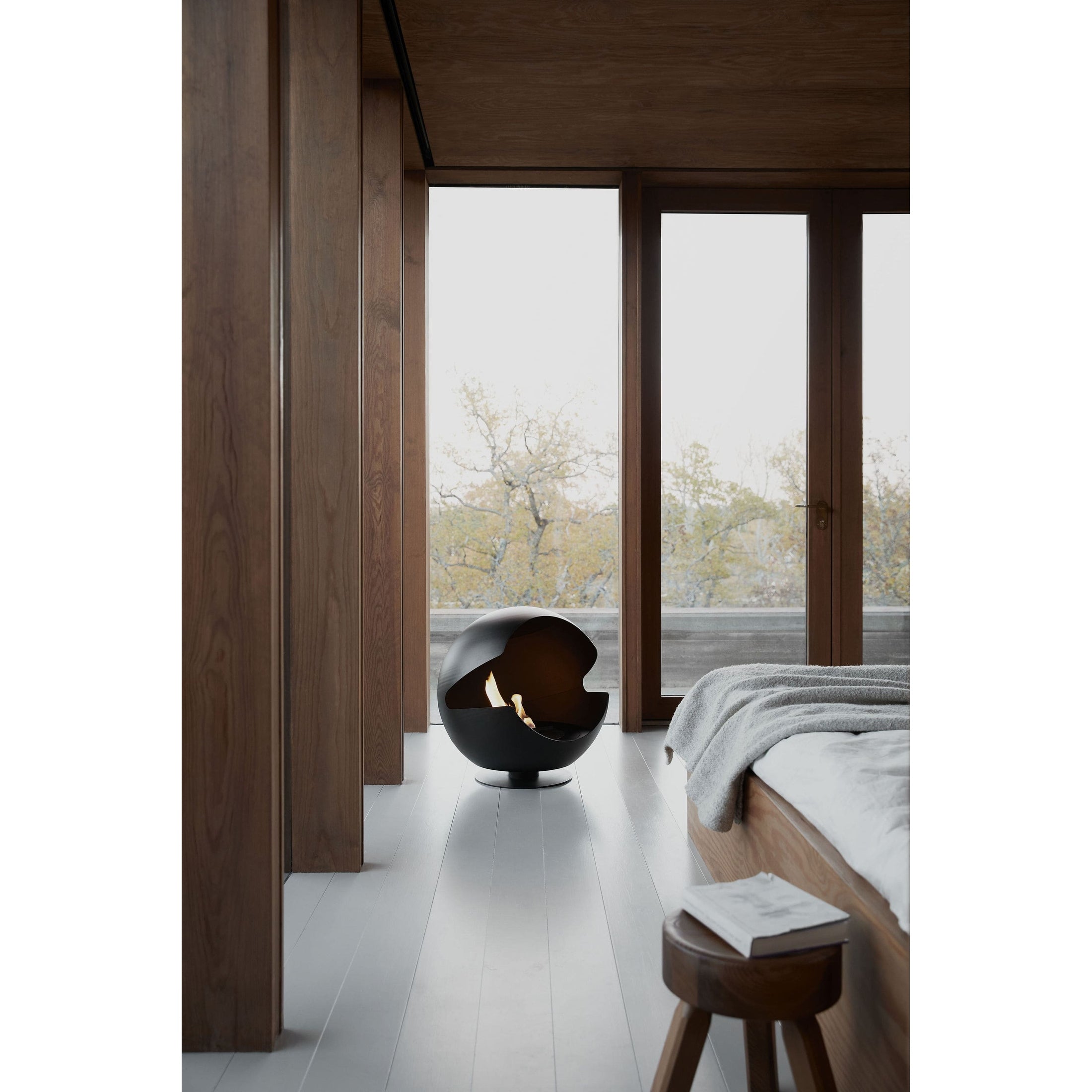 Vauni - Globe Black Low Ethanol Open Haard