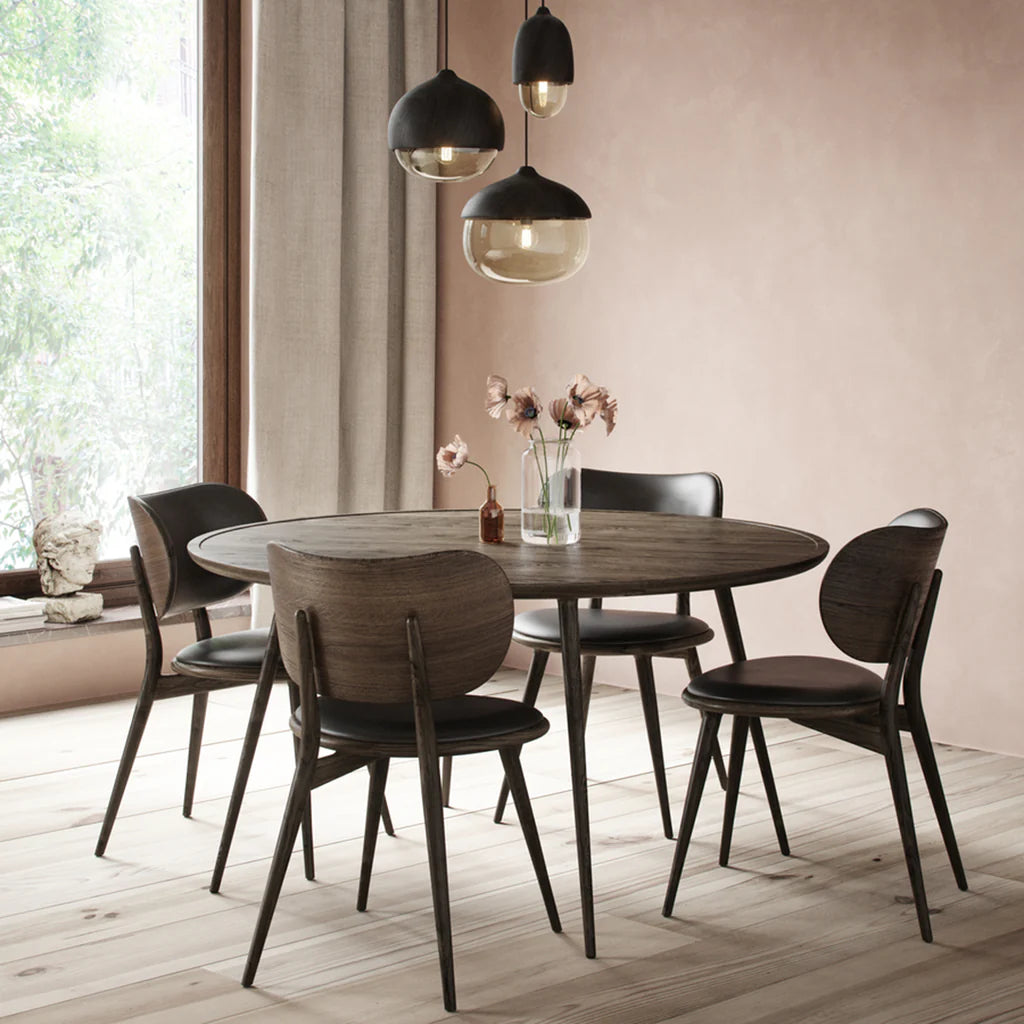 Mater - Table à manger d’accent Ø 140 en chêne foncé