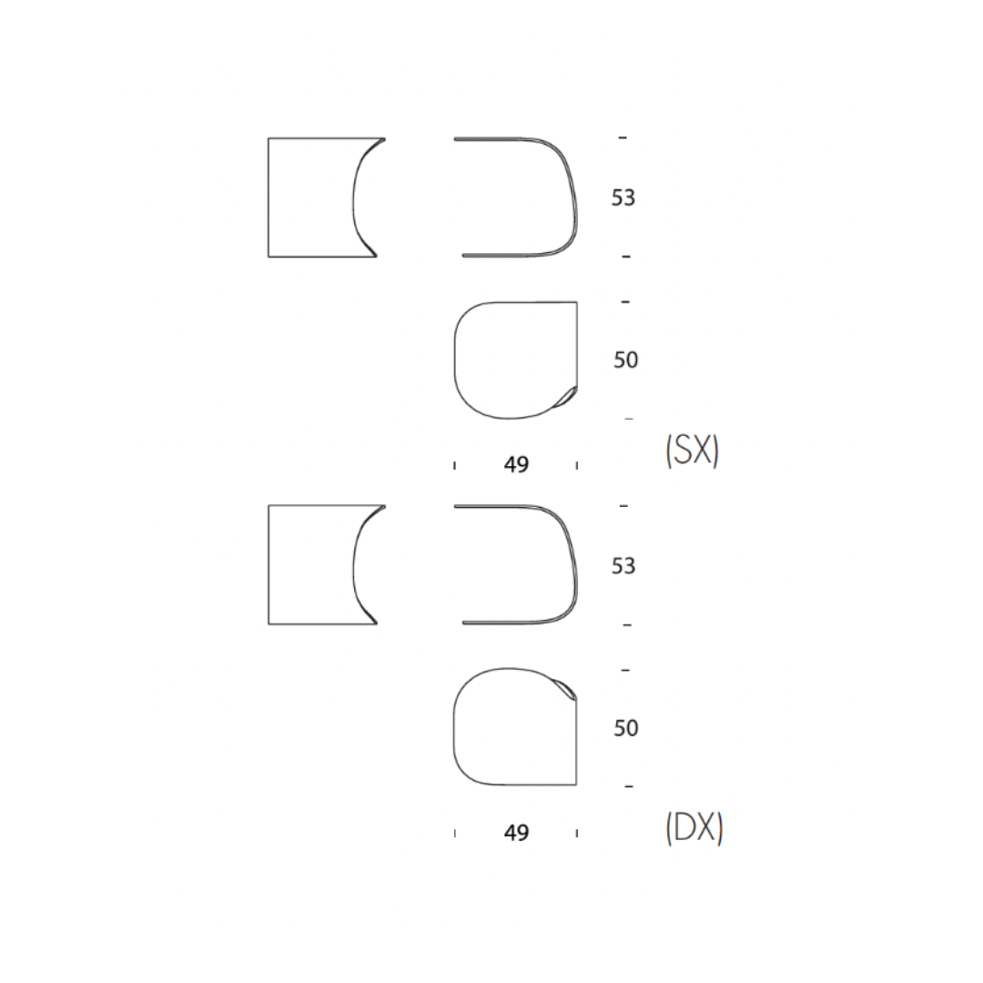 Tonin Casa - Amaranto 6811 Side Table