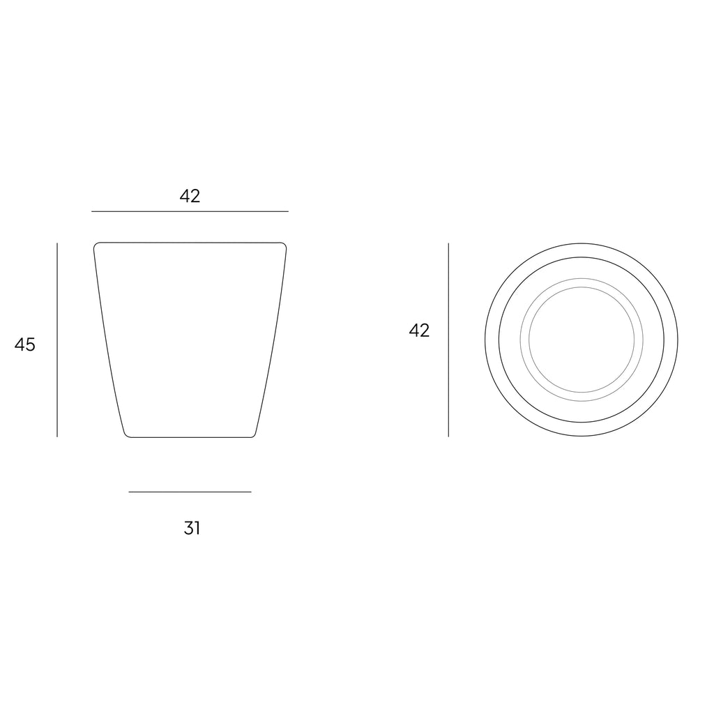 VELTHA® - ATRIUM Round Garden Vase made of Travertine