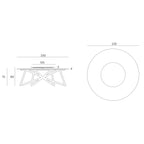 VELTHA® - Runder Tisch HERMU Carrara-Marmor Lazy Susan