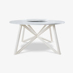 VELTHA® - Runder Tisch HERMU Carrara-Marmor Lazy Susan