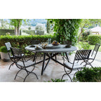 VELTHA® - Runder Tisch HERMU Peperino Lazy Susan