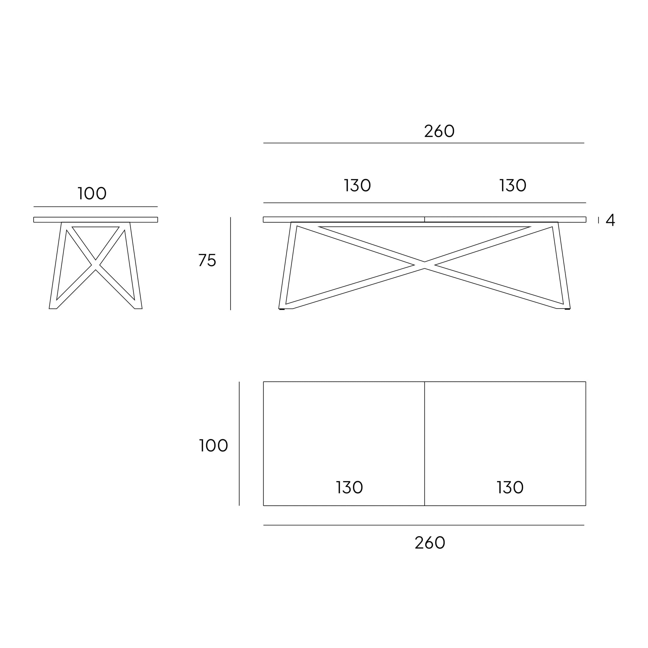 VELTHA® -  Rechteckiger Tisch LARTE Carrara-Marmor
