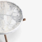 VELTHA® - LASE Runder Beistelltisch Carrara-Marmor