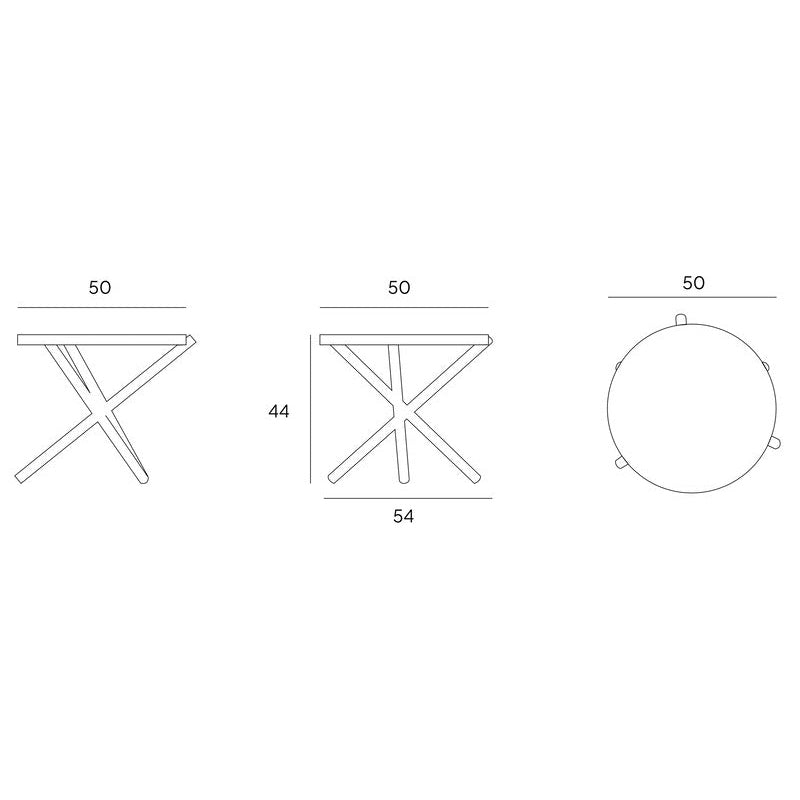 VELTHA® - NATURAM Runder Beistelltisch aus Peperino