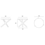 VELTHA® - NATURAM Runder Beistelltisch aus Peperino