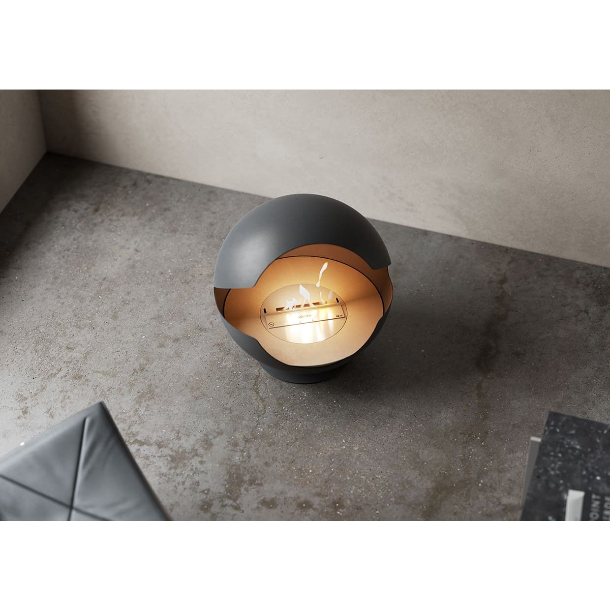 Vauni - Globe Black Low Ethanol Open Haard