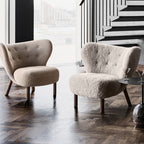 &Tradition - Little Petra Chair Walnut / Sheep Fur Sahara
