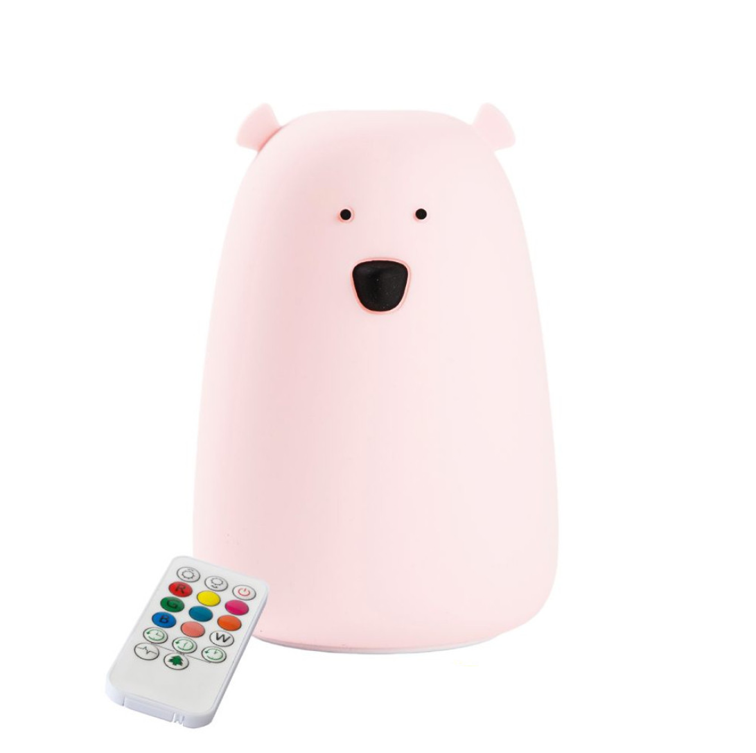 Big Bear Silicone Lamp met Afstandsbediening - Roze