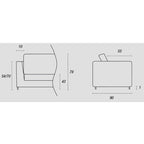 Ditre Italia - Sillón BLAZER con reposabrazos