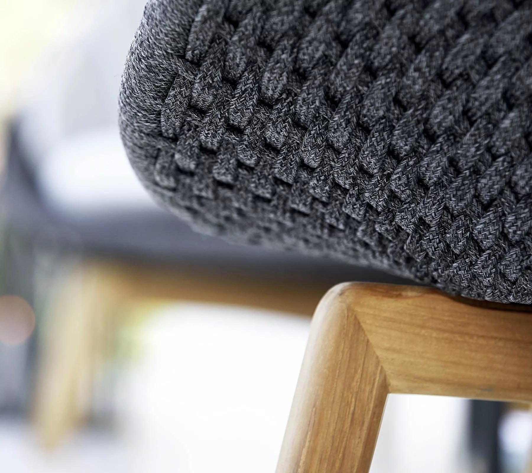 Cane-line - Peacock Soft Rope Loungesessel Dunkelgrau