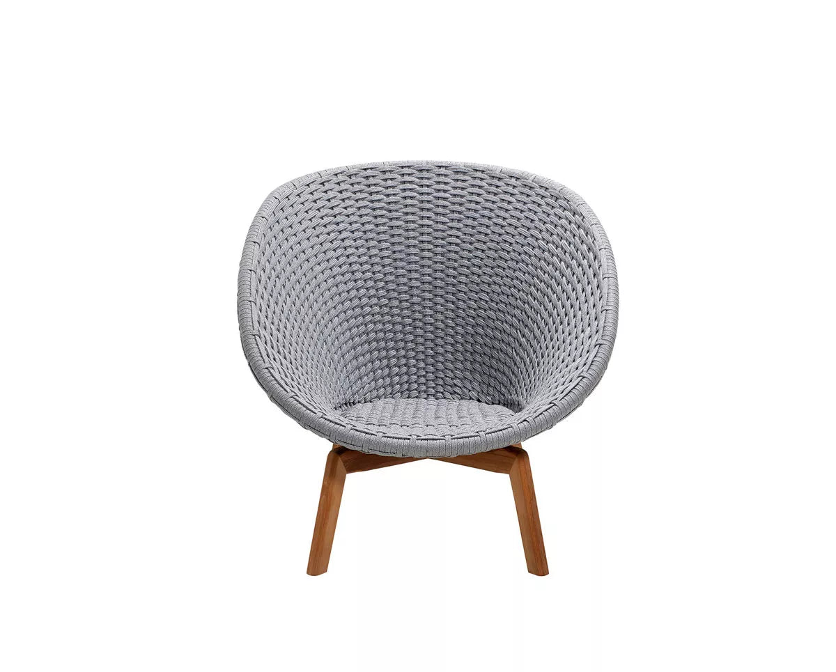 Cane-line - Peacock Soft Rope Loungesessel Hellgrau