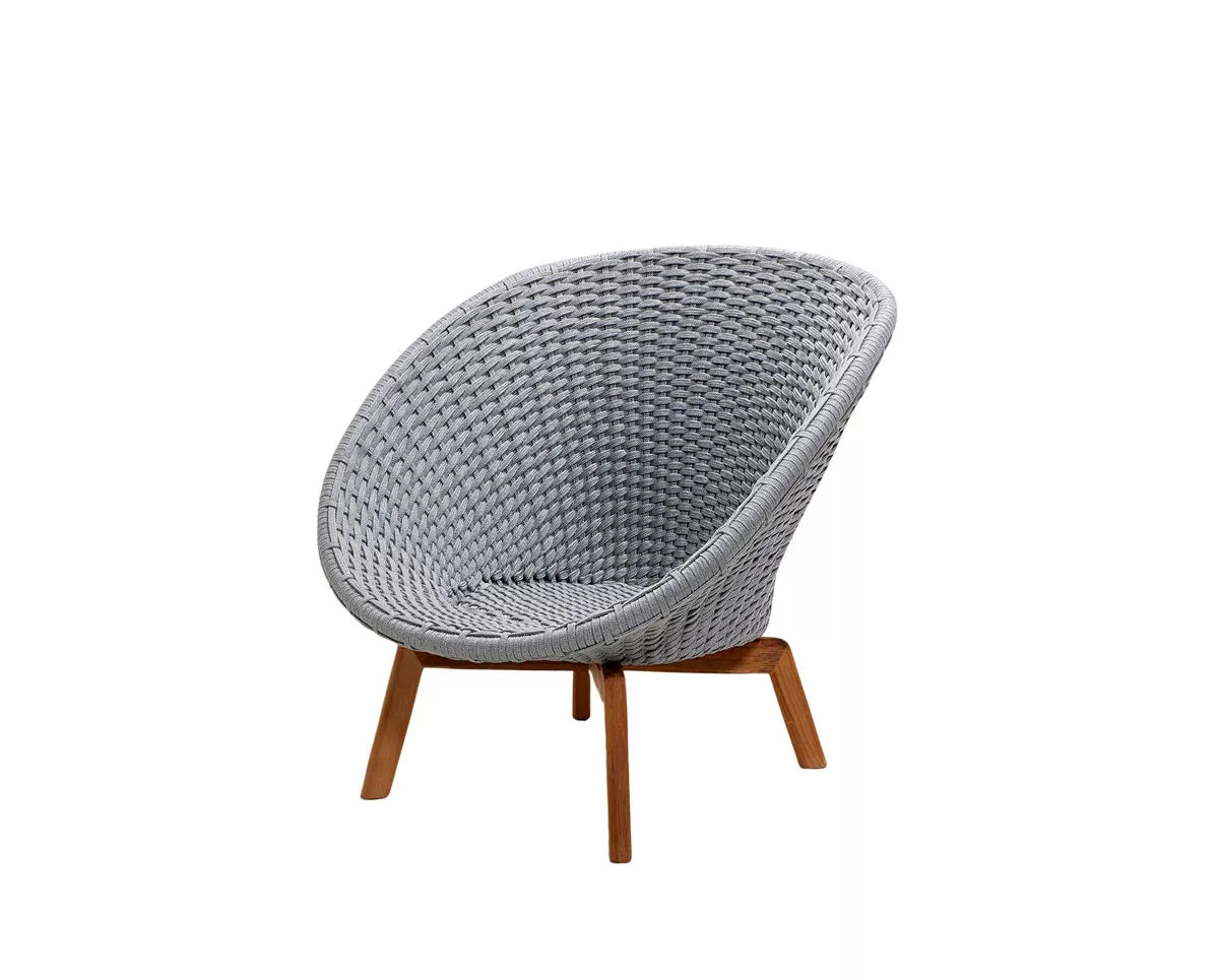 Cane-line - Peacock Soft Rope Loungesessel Hellgrau