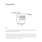 Ceramic wall light CURVE - Beige Spotted Brown